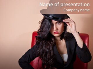 Red Person Fashion PowerPoint Template