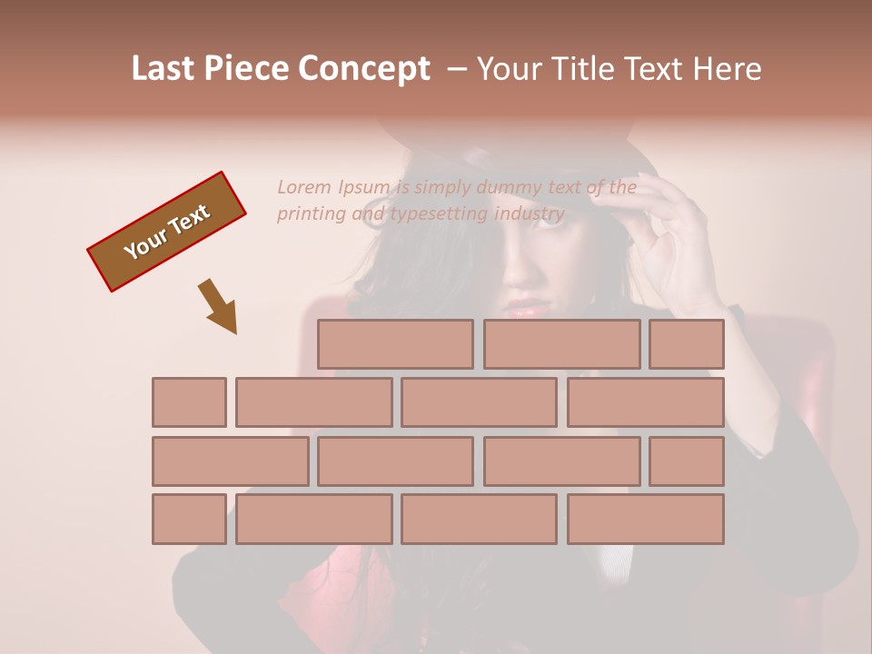 Red Person Fashion PowerPoint Template