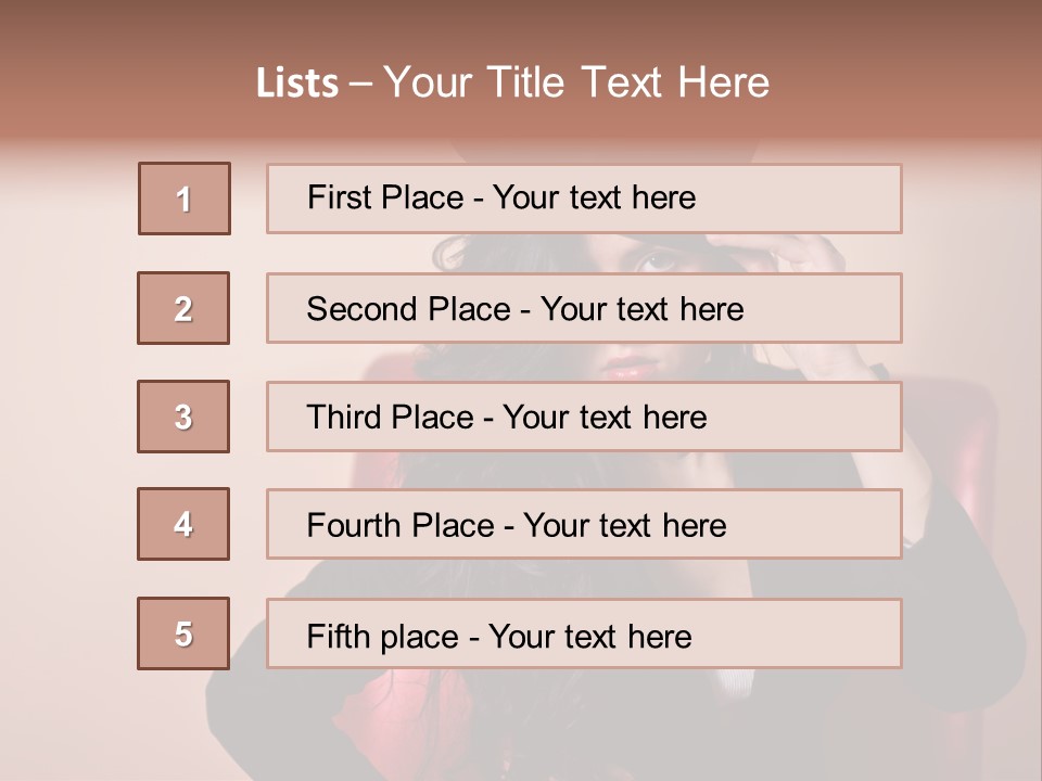 Red Person Fashion PowerPoint Template