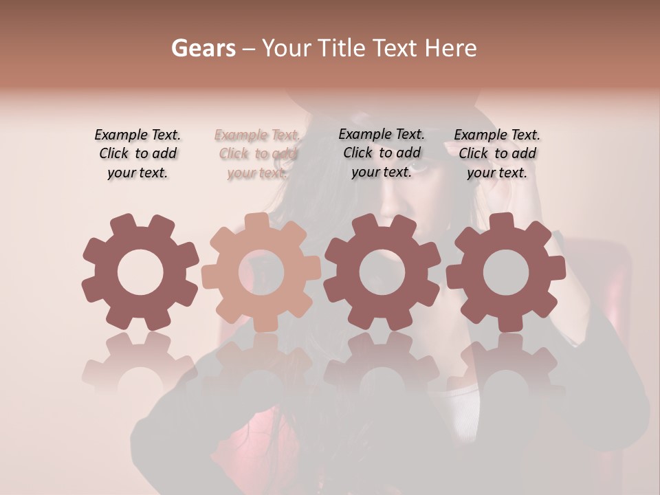 Red Person Fashion PowerPoint Template