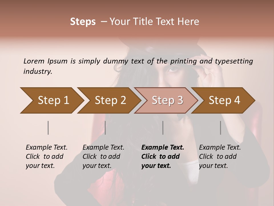 Red Person Fashion PowerPoint Template