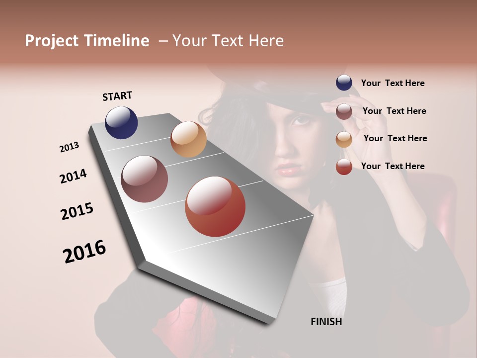 Red Person Fashion PowerPoint Template