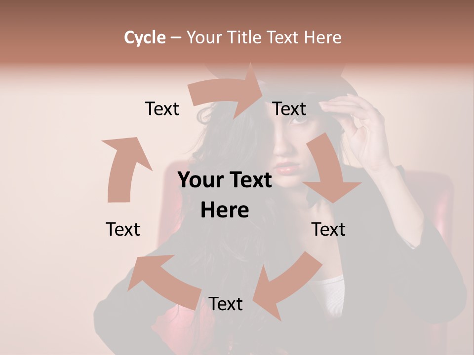 Red Person Fashion PowerPoint Template