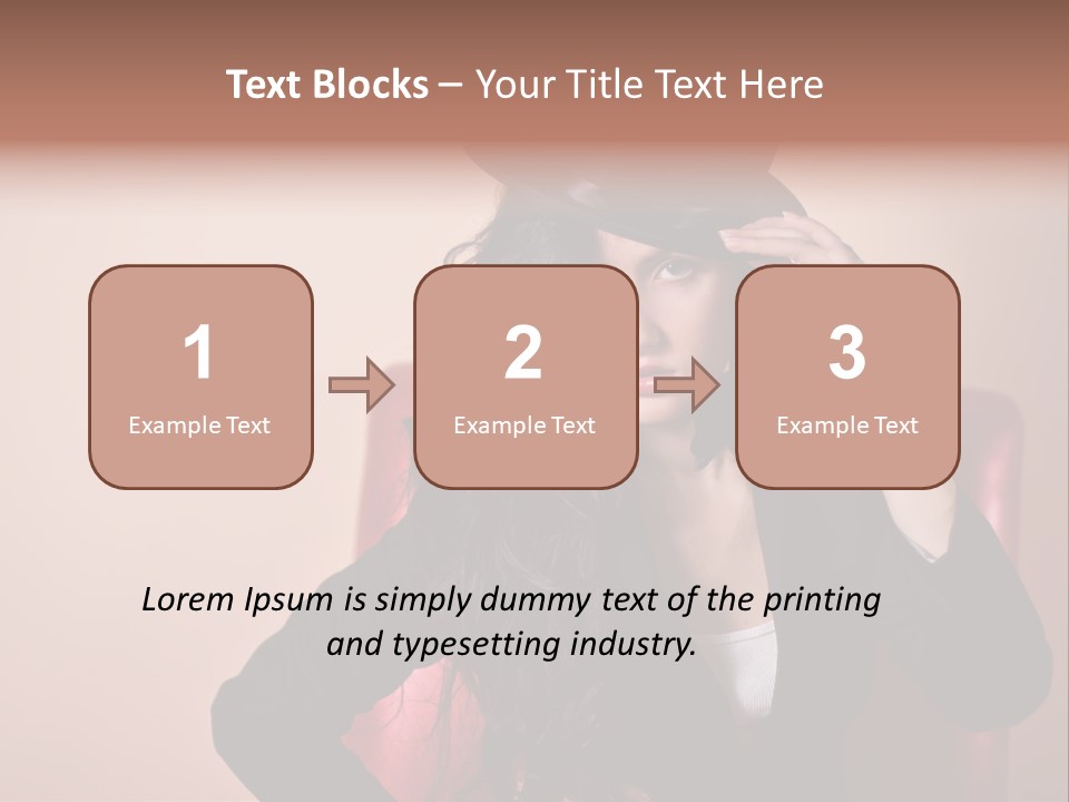 Red Person Fashion PowerPoint Template