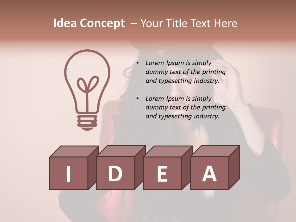 Red Person Fashion PowerPoint Template