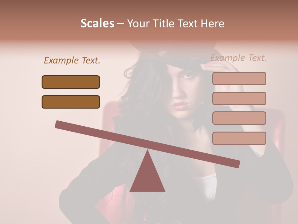 Red Person Fashion PowerPoint Template