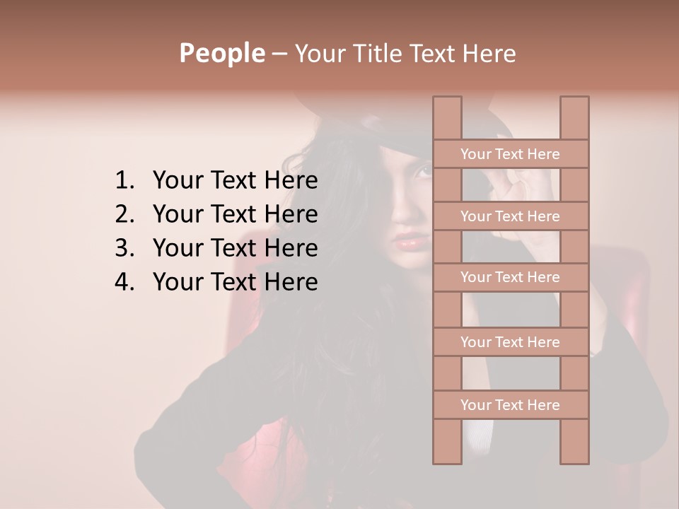 Red Person Fashion PowerPoint Template
