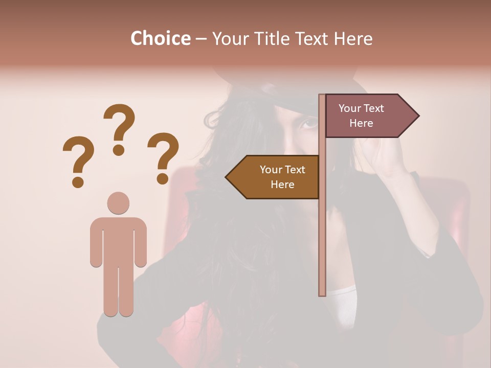 Red Person Fashion PowerPoint Template