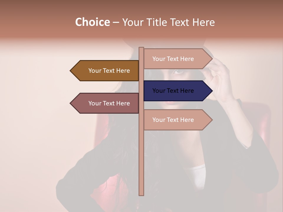 Red Person Fashion PowerPoint Template