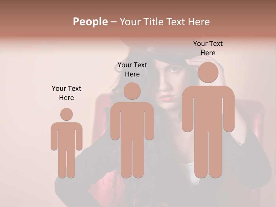 Red Person Fashion PowerPoint Template
