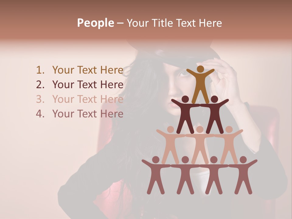 Red Person Fashion PowerPoint Template