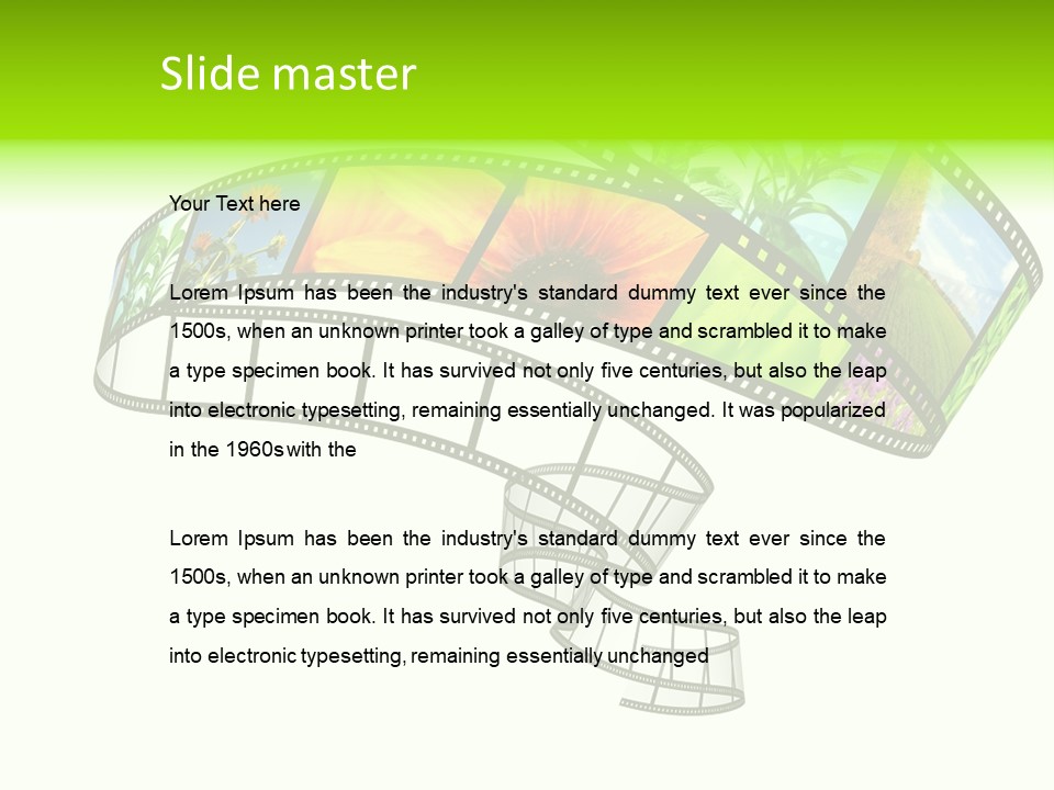 Conservation Green Photographic PowerPoint Template