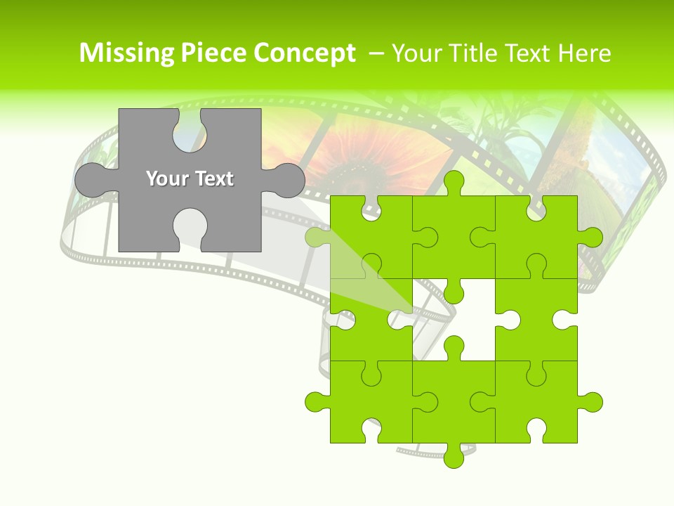 Conservation Green Photographic PowerPoint Template
