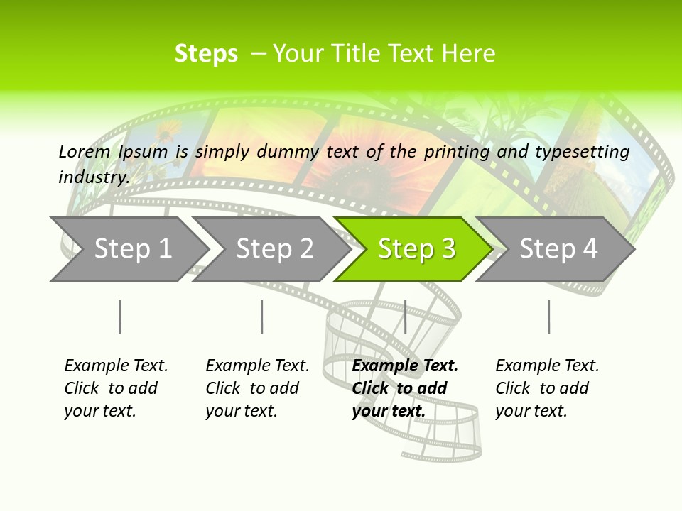Conservation Green Photographic PowerPoint Template