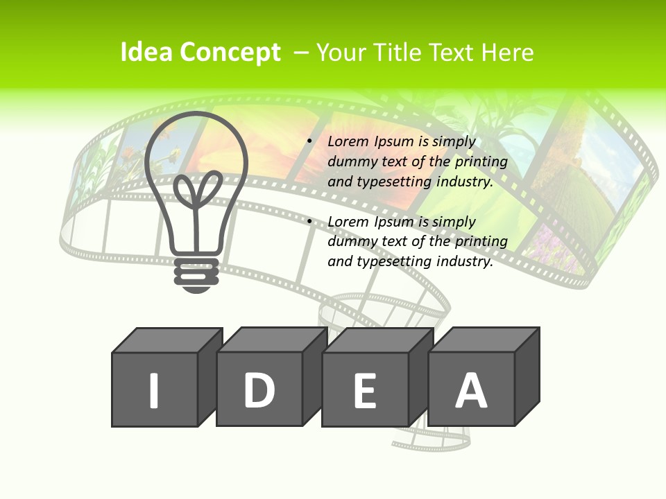 Conservation Green Photographic PowerPoint Template