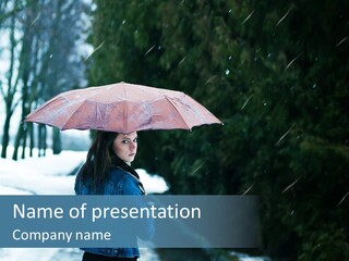 Spring Posing Weather PowerPoint Template