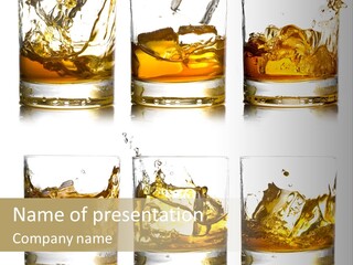 Glass Ice Isolated PowerPoint Template
