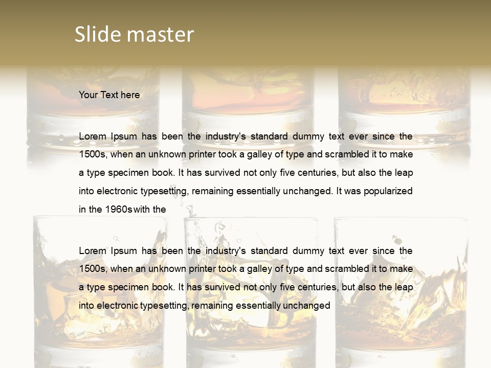 Glass Ice Isolated PowerPoint Template