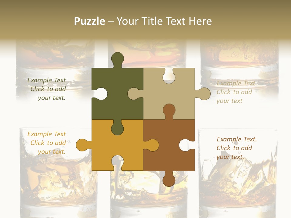 Glass Ice Isolated PowerPoint Template