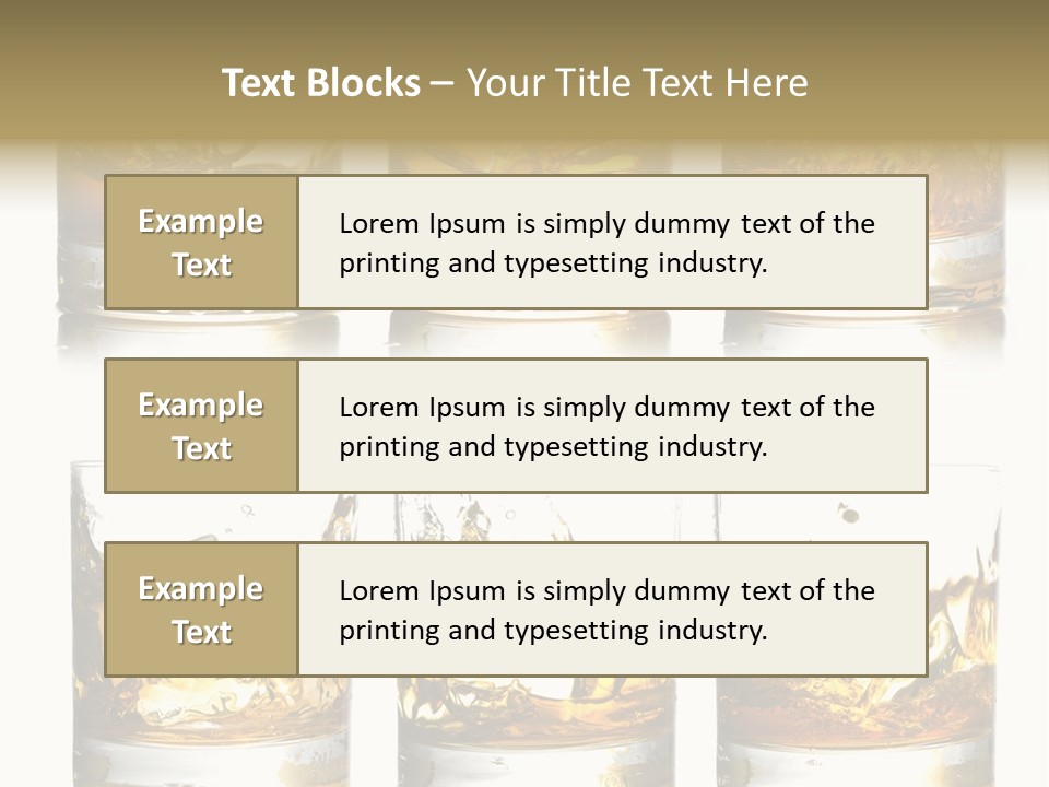 Glass Ice Isolated PowerPoint Template