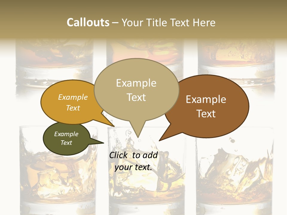 Glass Ice Isolated PowerPoint Template