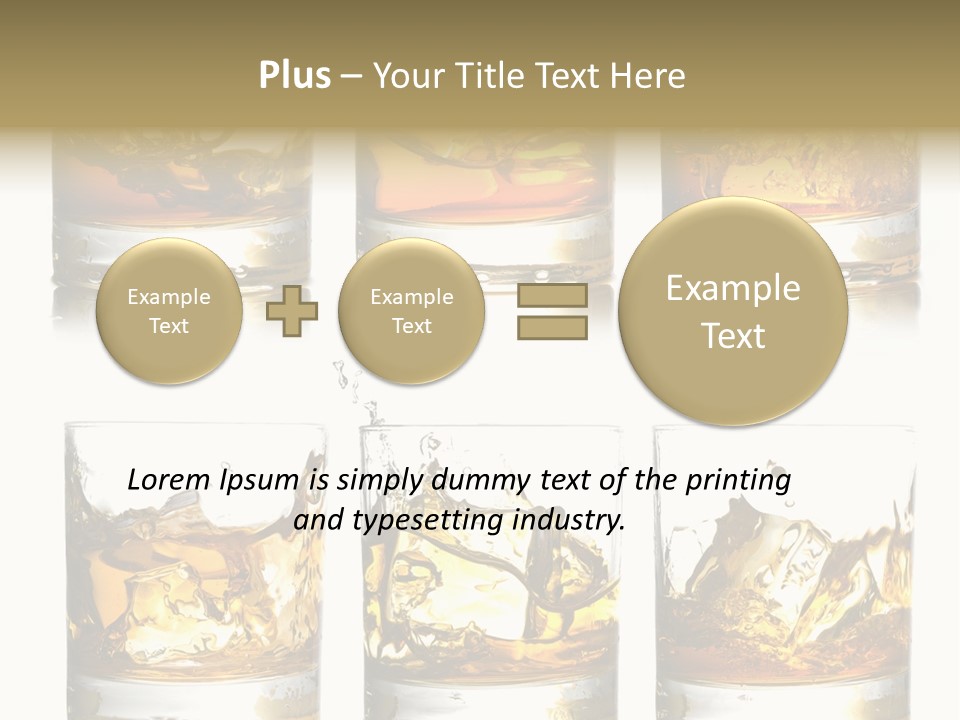 Glass Ice Isolated PowerPoint Template
