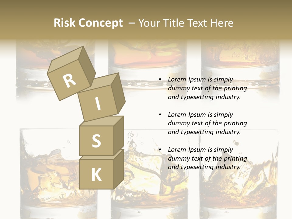 Glass Ice Isolated PowerPoint Template