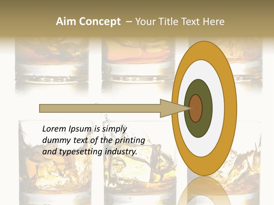 Glass Ice Isolated PowerPoint Template