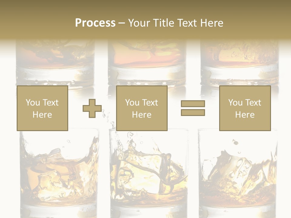 Glass Ice Isolated PowerPoint Template