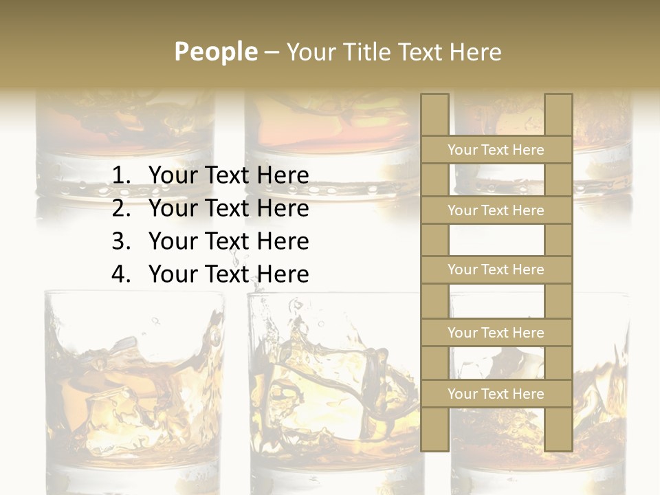 Glass Ice Isolated PowerPoint Template