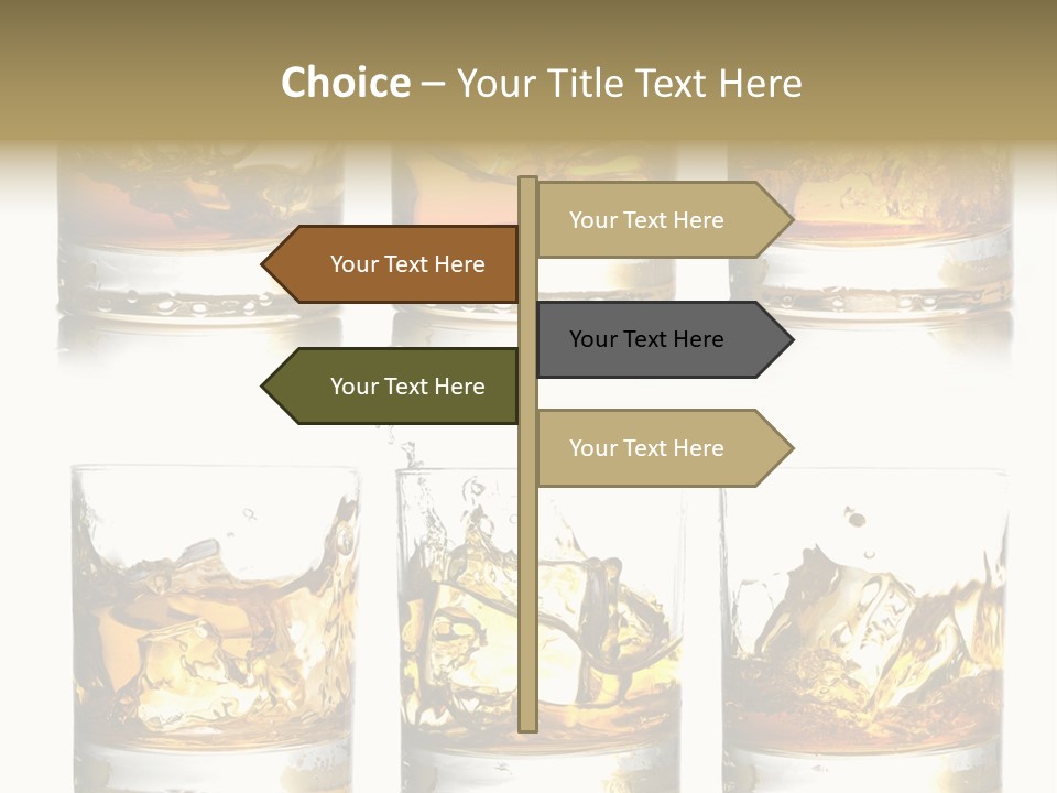 Glass Ice Isolated PowerPoint Template