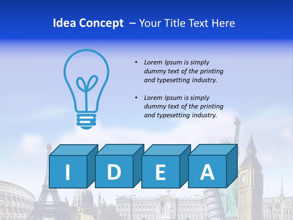 Rome Conceptual Tower PowerPoint Template