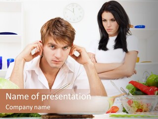 Male Expression Hand PowerPoint Template