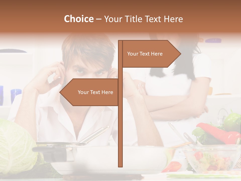 Male Expression Hand PowerPoint Template