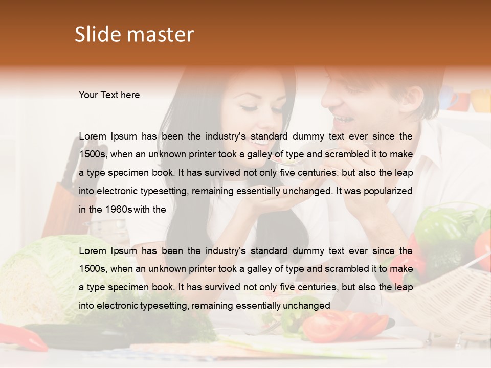 Healthy Table Relationship PowerPoint Template