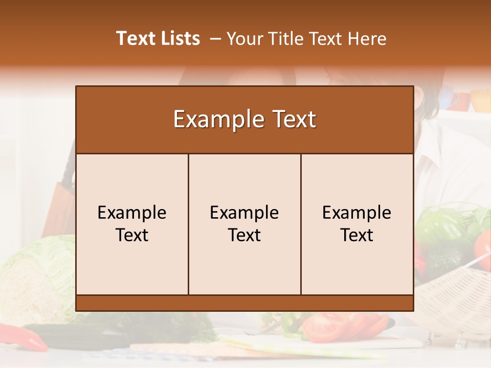 Healthy Table Relationship PowerPoint Template