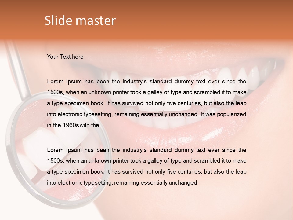 Health Dentist Reflection PowerPoint Template