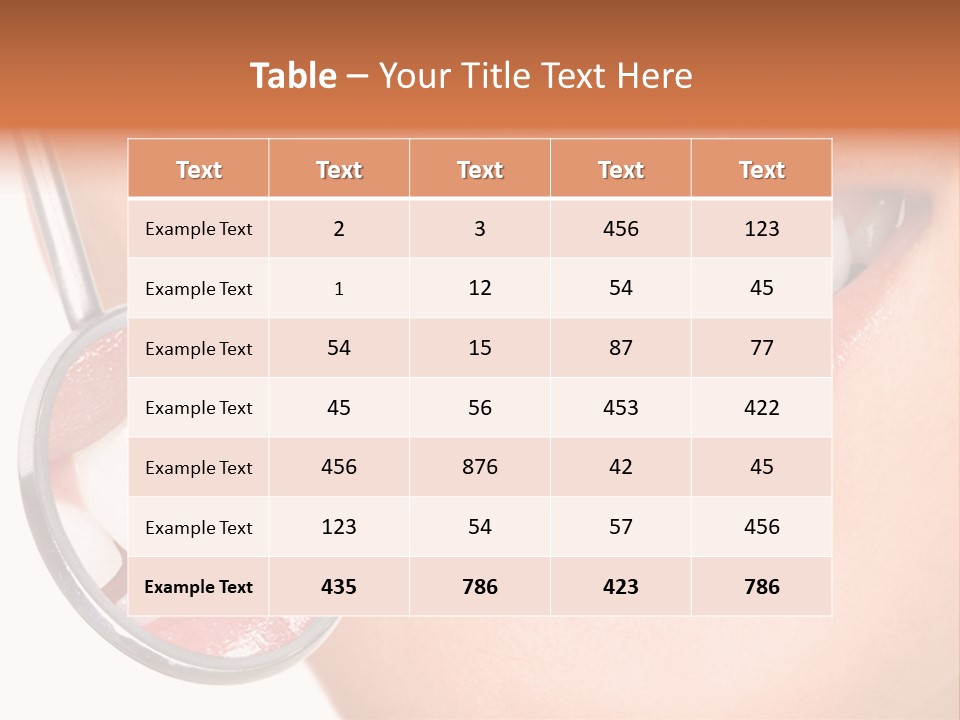 Health Dentist Reflection PowerPoint Template