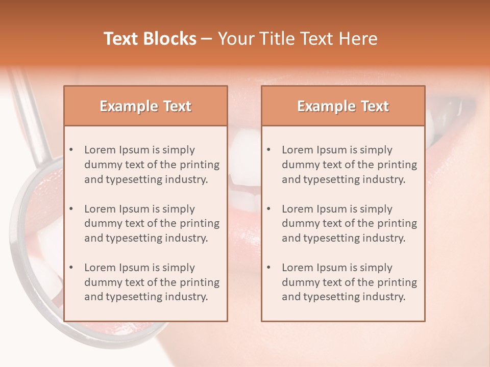 Health Dentist Reflection PowerPoint Template