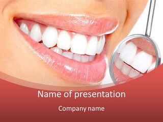 Whitening Woman Young PowerPoint Template