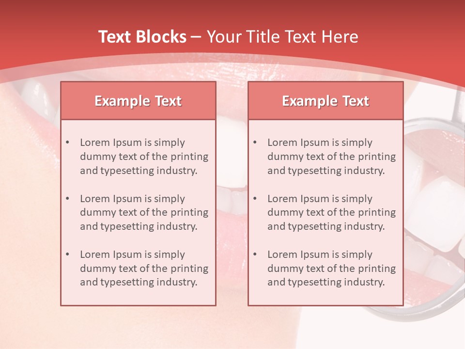 Whitening Woman Young PowerPoint Template