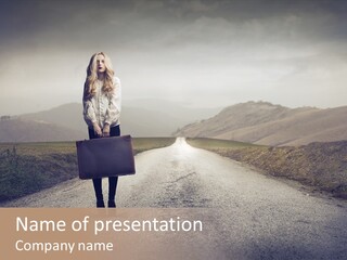 Tourism Landscaped Blonde PowerPoint Template