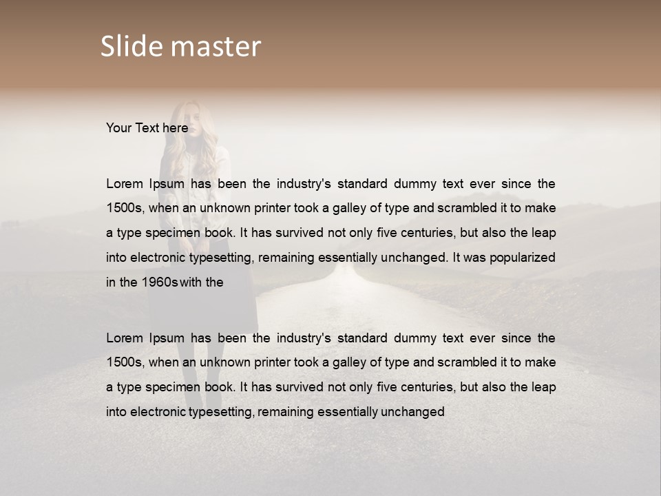 Tourism Landscaped Blonde PowerPoint Template