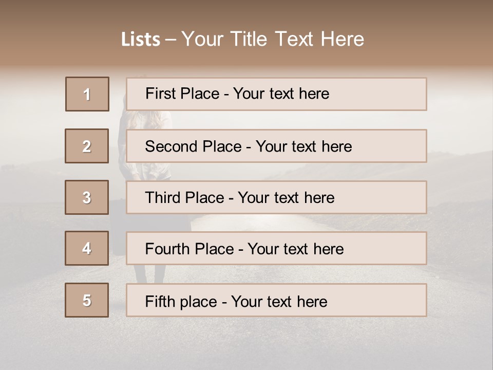Tourism Landscaped Blonde PowerPoint Template