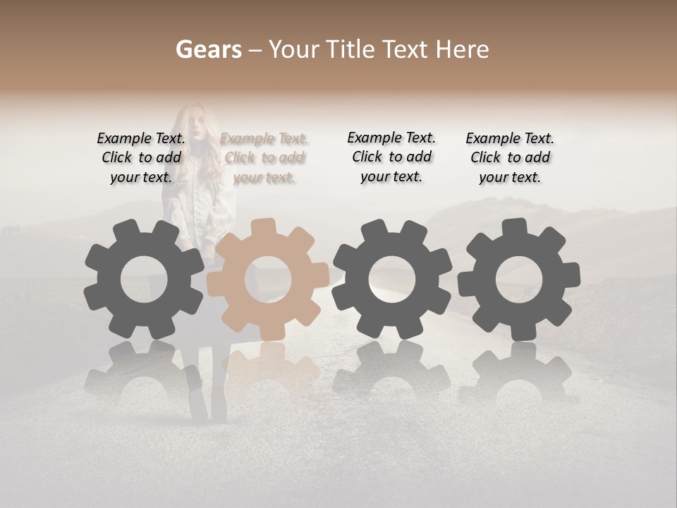 Tourism Landscaped Blonde PowerPoint Template