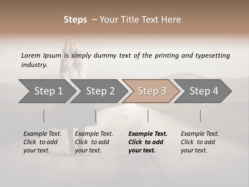 Tourism Landscaped Blonde PowerPoint Template