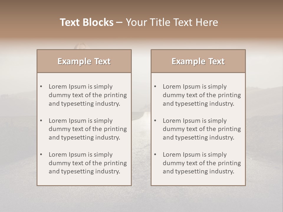 Tourism Landscaped Blonde PowerPoint Template