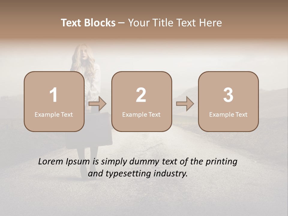 Tourism Landscaped Blonde PowerPoint Template