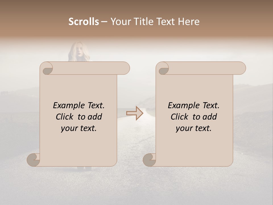 Tourism Landscaped Blonde PowerPoint Template