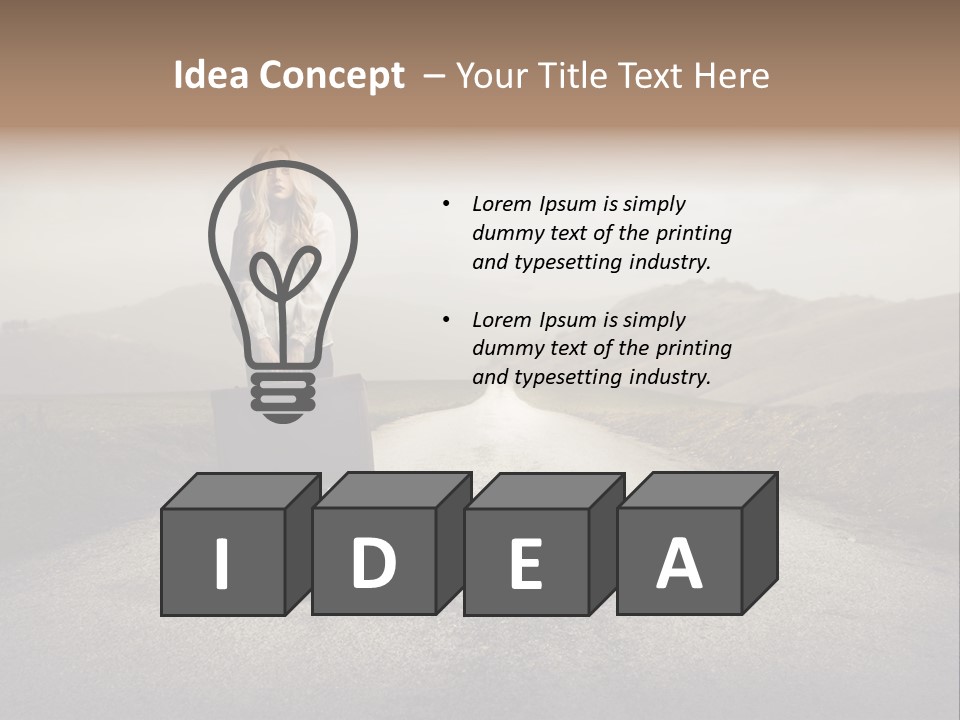 Tourism Landscaped Blonde PowerPoint Template